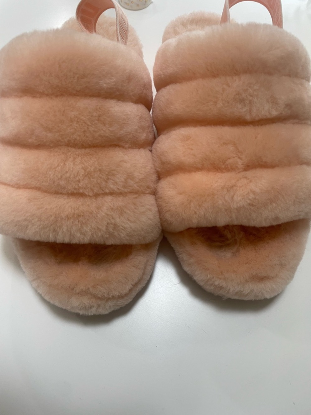 UGG Fluff Yeah Plush Slide Women’s Slippers in Peach Size 9 - Picture 5 of 11